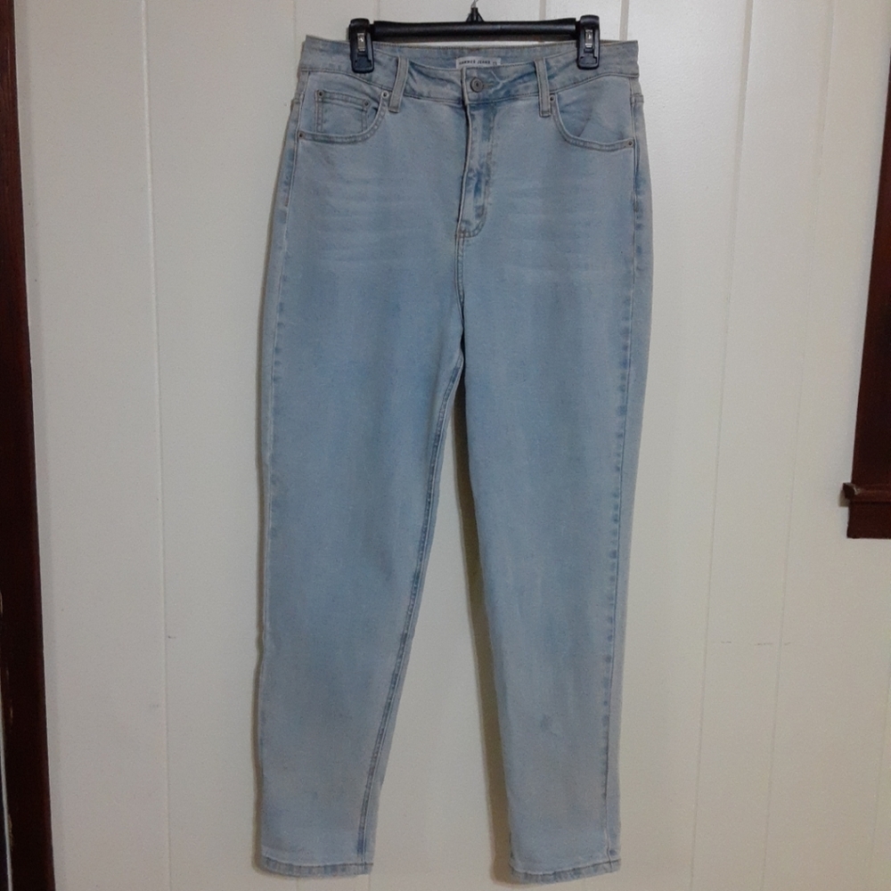 Hammer jeans Womens juniors size 13 high rise light wash relaxed mom jeans